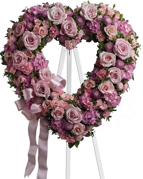 Heart Shaped Funeral Flowers Free Sympathy Delivery