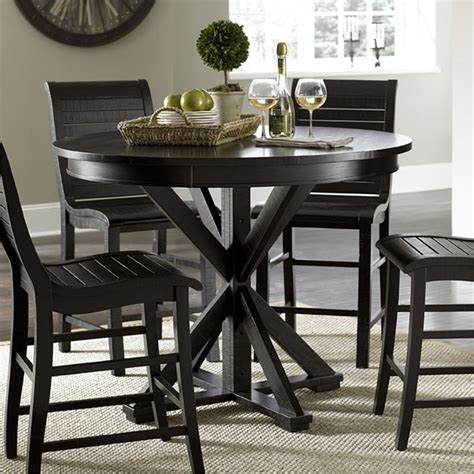 Progressive Willow 48 Round Counter Height Dining Table In Black