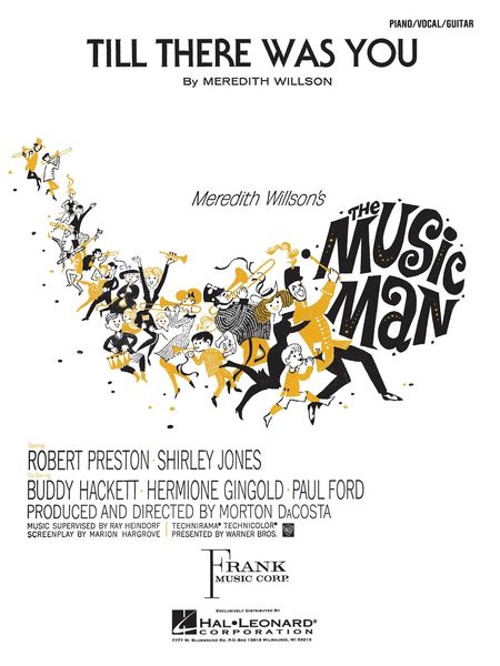 I think it's the order of the words. Till There Was You - From 'The Music Man' Sheet Music By Meredith Willson - Sheet Music Plus