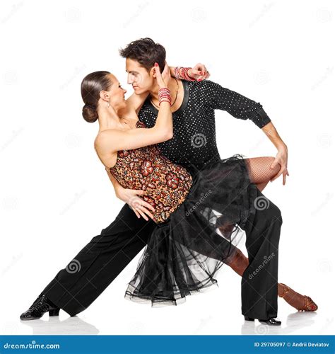 Couples Sensuels De Danse De Salsa Disolement Image Stock Image Du Passionnant Isolement