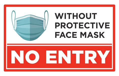No Face Mask No Entry Sign 810