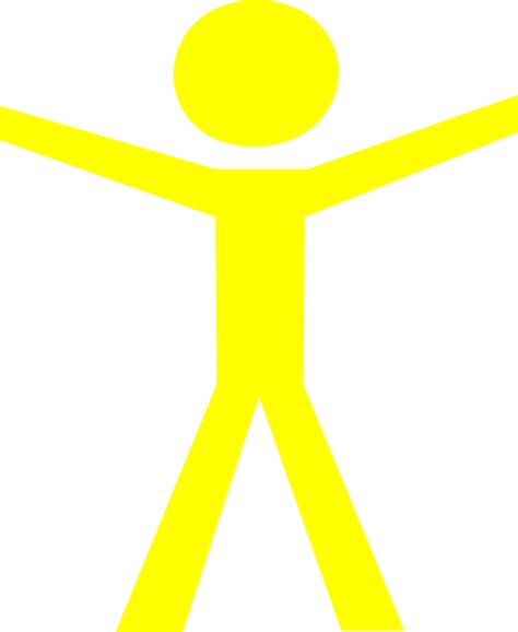 Human Figure Hands Open Yellow Clip Art At Vector Clip Art