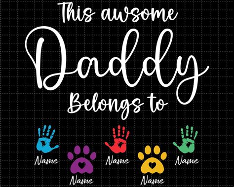 This Awesome Dad Belongs To Svg Fathers Day Svg Etsy