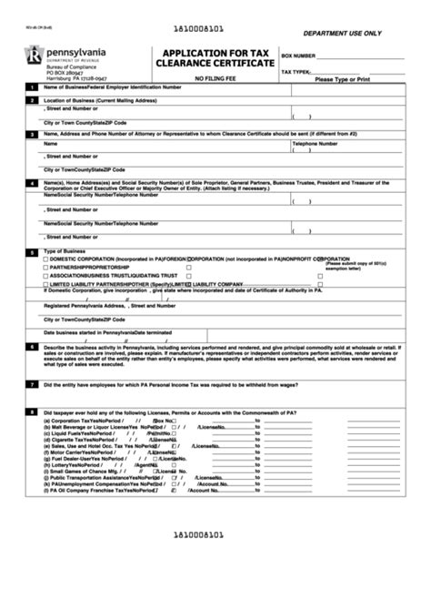 The list of documents to apply for a tax residency. Form Rev-181 Cm - Application For Tax Clearance Certificate - 2008 printable pdf download