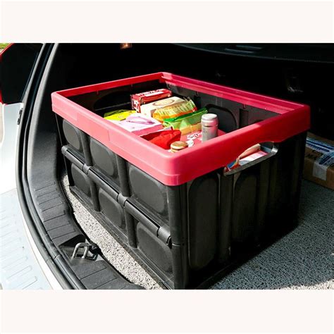 Zimtown Durable Stackable Folding Utility Crates With Cover Collapsible