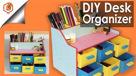Easy Diy Desk Organizer Drawer Organizerpencil Holder Youtube