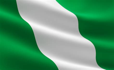 Premium Photo Flag Of Nigeria Illustration Of The Nigerian Flag Waving