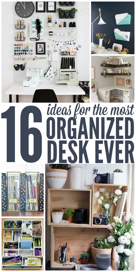 Looking for desk organization ideas to make working from home actually enjoyable and productive? 16 Ideas for the Most Organized Desk Ever
