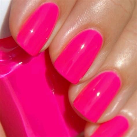 Hot Pink Nail Polish Girly Pinterest