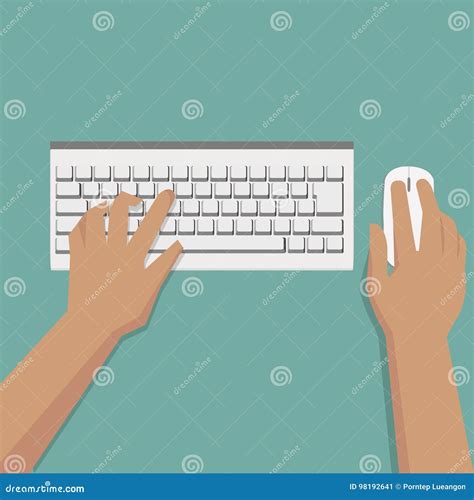 Hands Typing On Keyboard Making Checklist Holding Keys And Credit