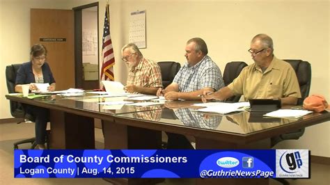 Logan County Commissioners Meeting Aug 14 2015 Youtube
