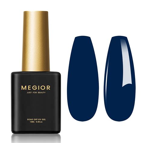 Megior 15ml Gel Nail Polish 1pc Navy Blue Gel Polish Long