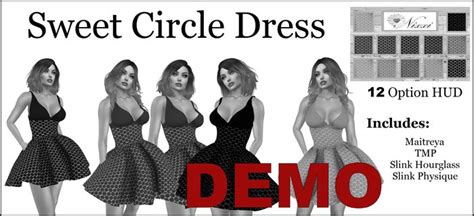 second life marketplace demo nixxi fashions sweet circle dress 12 options