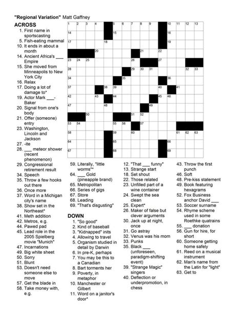 Printable Thomas Joseph Crossword Puzzle For Today Printable Jd