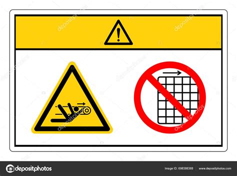 Caution Nip Hazard Remove Guard Symbol Sign Vector Illustration Isolate