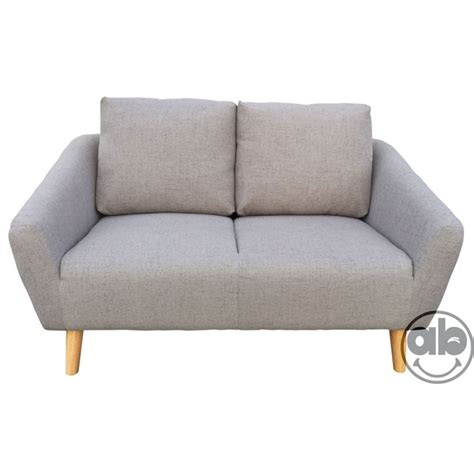 L 100 x p 50 (cm)altezza seduta: Divano divanetto a 2 posti Sofa in tessuto Grigio - Fantasy