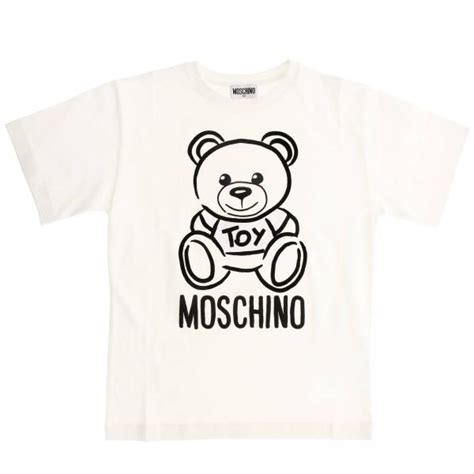 Moschino Kid Short Sleeved T Shirt With Teddy Maxi Print White T