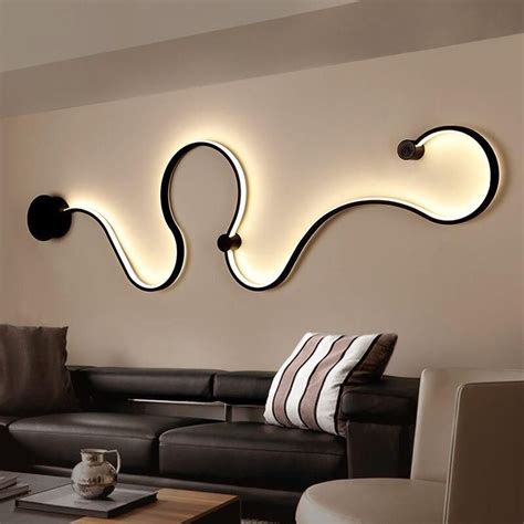 Wavy Pattern Led Home Decor Ceiling Wall Lights For Living Room Bedroom