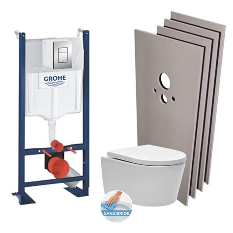 Grohe Pack Wc B Ti Autoportant Wc Swiss Aqua Technologies Sans Bride