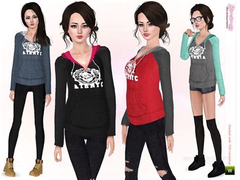 Back To School Hoodies By Simsimay Sims 3 Downloads Cc Caboodle