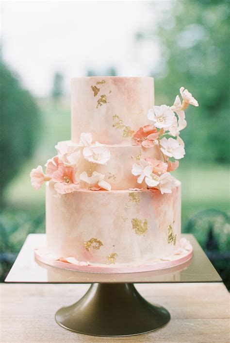 Blush Wedding Colour For A Garden Wedding Blush Wedding Cakes