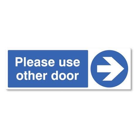 Please Use Other Door Right Sign 300x100mm Sticky Vinyl Ssp Direct