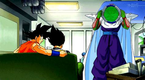 Goku Vegeta And Piccolo Three Enemies Having A Casual Conversation