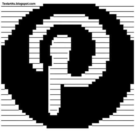 Click on an asthetic text symbol to copy it to the clipboard & insert it to an input element. ASCII Text Art Pinterest Logo Copy Paste Code | Cool ASCII ...