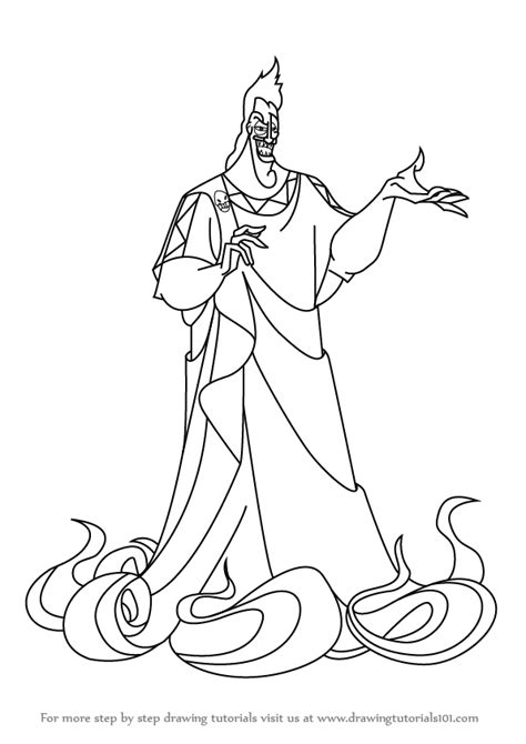 Learn How To Draw Hades From Hercules Hercules Step By Step Drawing
