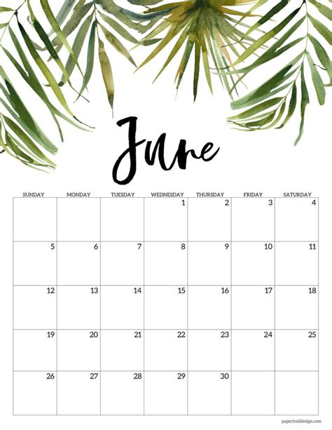 June 2022 Calendar Printable In Our Free Floral Design Printable