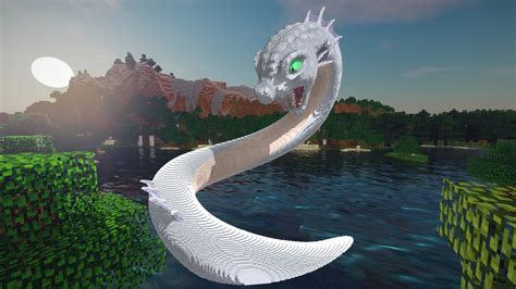 Minecraft Sea Snake Dragon Build Schematic 3d Model By Inostupid