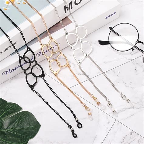 women 1pc reading glasses chain for metal gold sunglasses cords eyeglass lanyard hold straps