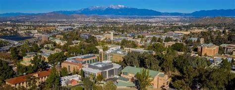 Uc Riverside Campus Aerial View With Snow Capped Mountains School Of
