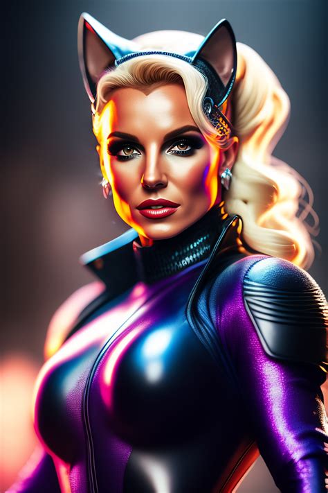 Lexica A Film Still Of Britney Spears Dressed As Catwoman Vibrant