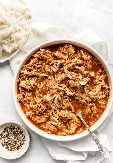 Slow Cooker Shredded Pineapple Chicken - The Whole Cook