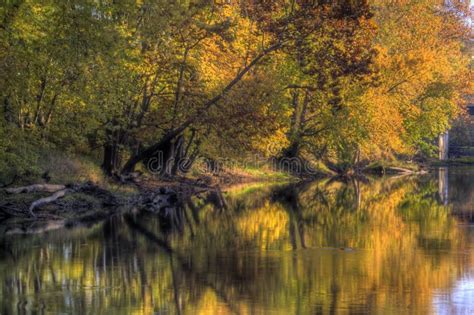 Autumn River Stock Image Image Of Slow Detail Landscape 3236451
