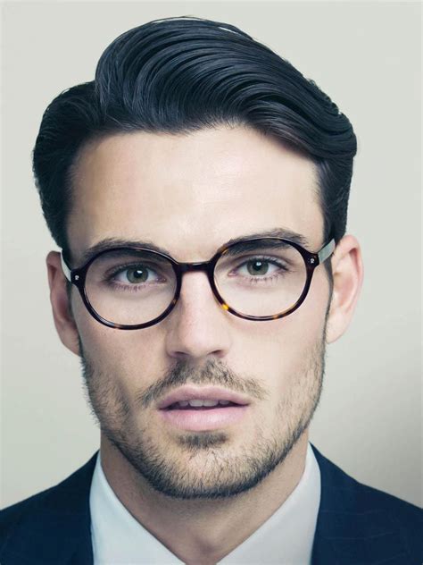 elegant side part with glasses see the whole article at haircut inspiration