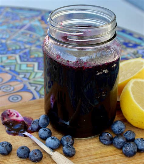 Homemade Blueberry Simple Syrup Featuring Locally Sourced Blueberries