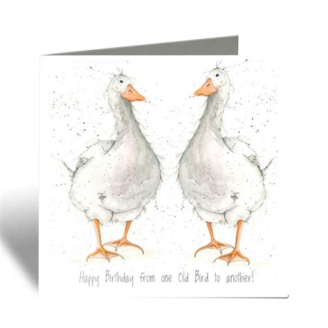 Goose Birthday Card One Old Bird To Another Etsy
