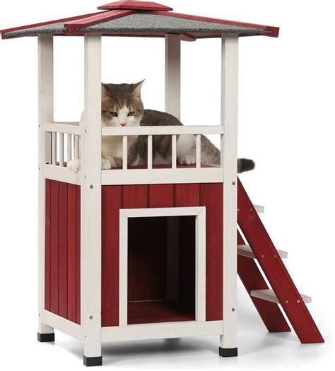 Buy Petsfit Outdoor Cat House Feral Cat Shelter Weatherproof Outside 2