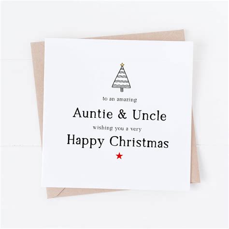 Christmas Card For Auntie And Uncle By Word Up Creative
