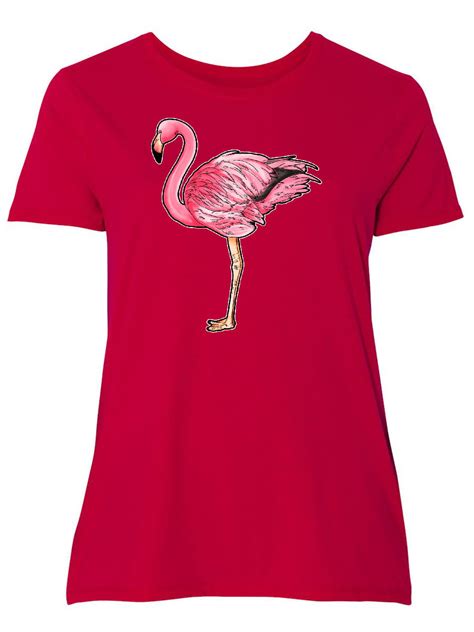 Inktastic Pink Flamingo Womens Plus Size T Shirt