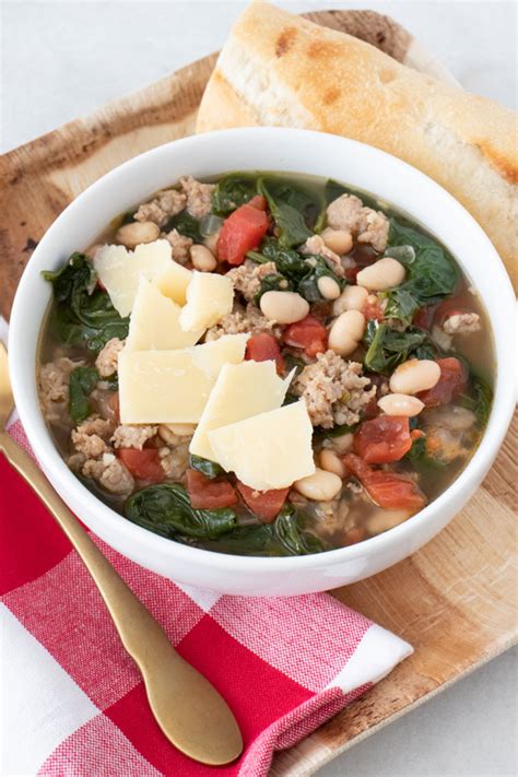 Italian Sausage White Bean And Spinach Soup The Grove Bend Kitchen