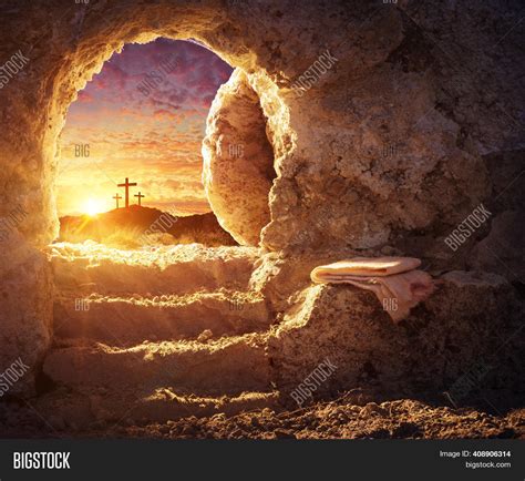 Empty Tomb Crucifixion Image And Photo Free Trial Bigstock