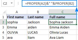 Trong đó middle name chính là tên đệm của bạn. How to combine first and last name in Excel