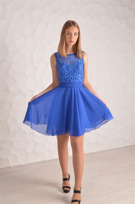 Short Royal Blue Prom Dress Blue Lace Homecoming Dress Blue Cheap Prom