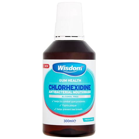 Wisdom Chlorhexidine Antibacterial Mouthwash 300ml Mouthwash Bandm