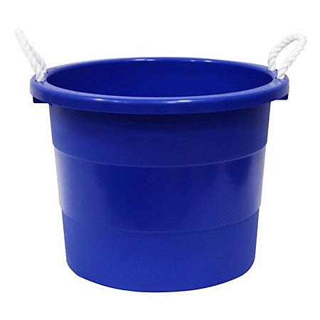 The set includes 8 plastic tubs. United Solutions Rope Handle Tub 10 Gallon Blue by Office ...