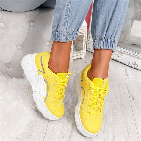 Womens Ladies Chunky Platform Trainers Rainbow Lace Up Sneakers Party Shoes Size Ebay
