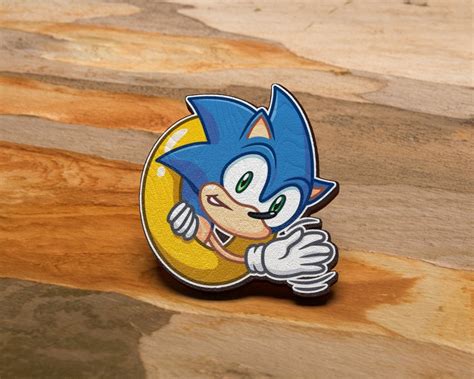 Sonic Lapel Pin Hand Made Accessory Geek Pin 1 T Etsy